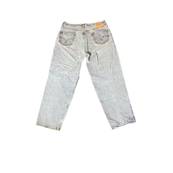Vintage Levi's 550 Men's Relaxed Fit Tapered Jeans 36x30 Light Wash - Picture 3 of 4